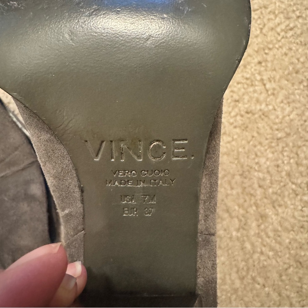 Vince Erving Charcoal Suede Ankle Booties - Picture 5 of 5